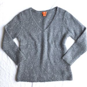 JOE fresh gray sequin Vneck sweater